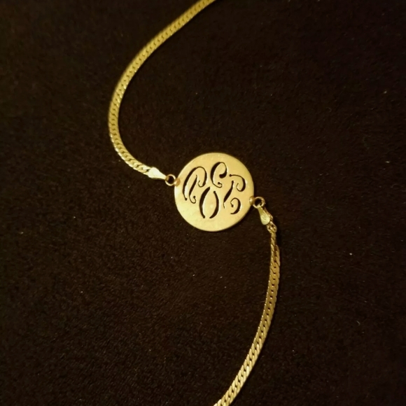 ***SOLD***14kt Solid Gold T and D Initial Bracelet - Picture 3 of 10